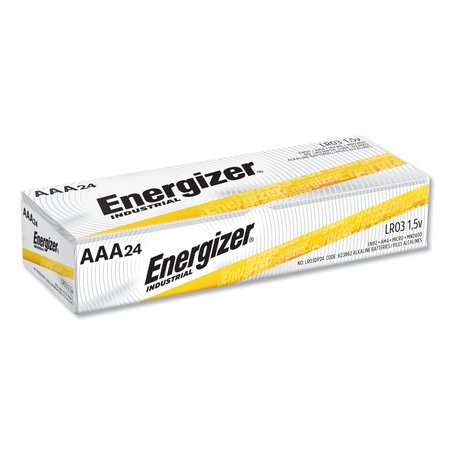 Energizer Industrial Alkaline AAA Batteries, 1.5 V, PK24 PK EN92